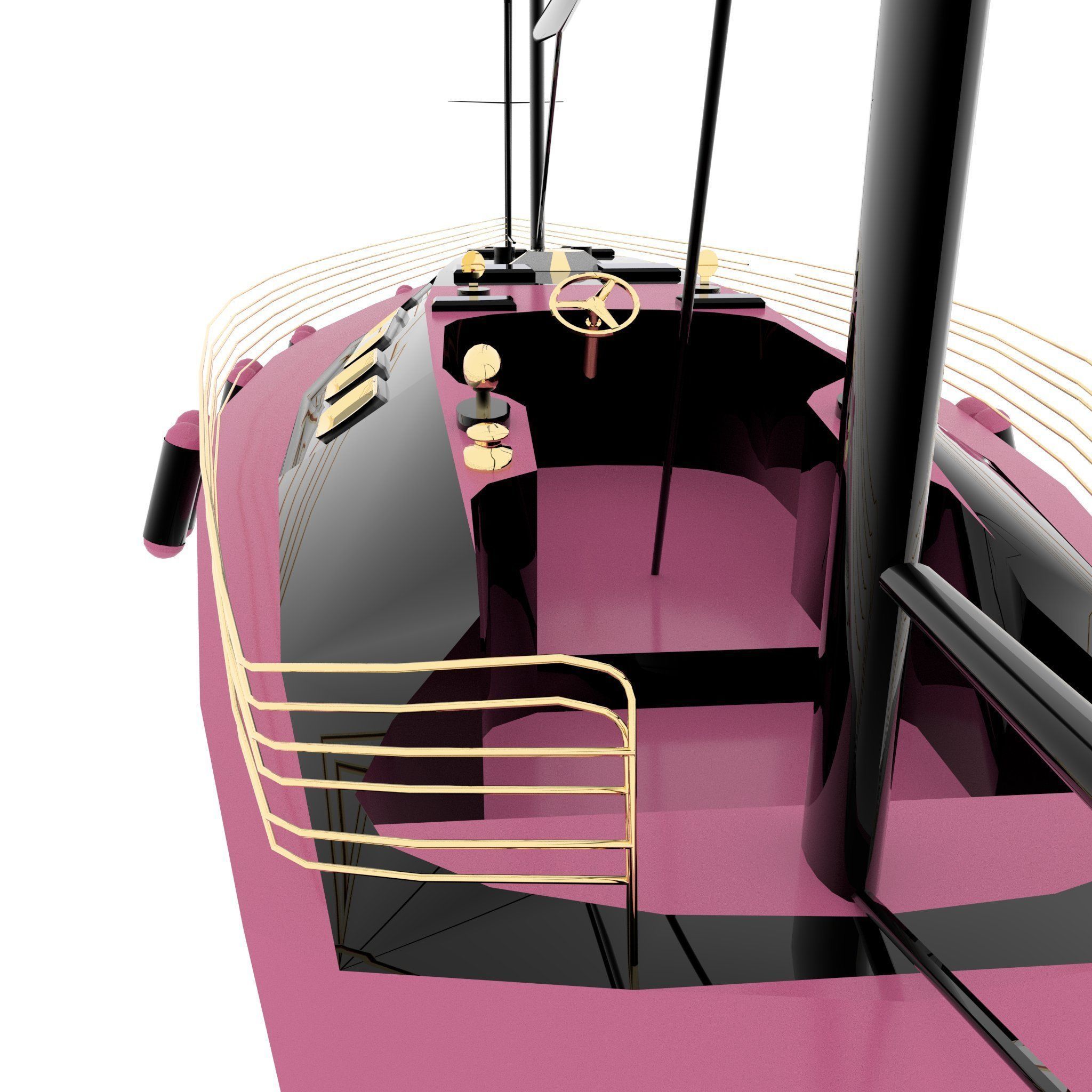 Luxury Yacht 3D model_9
