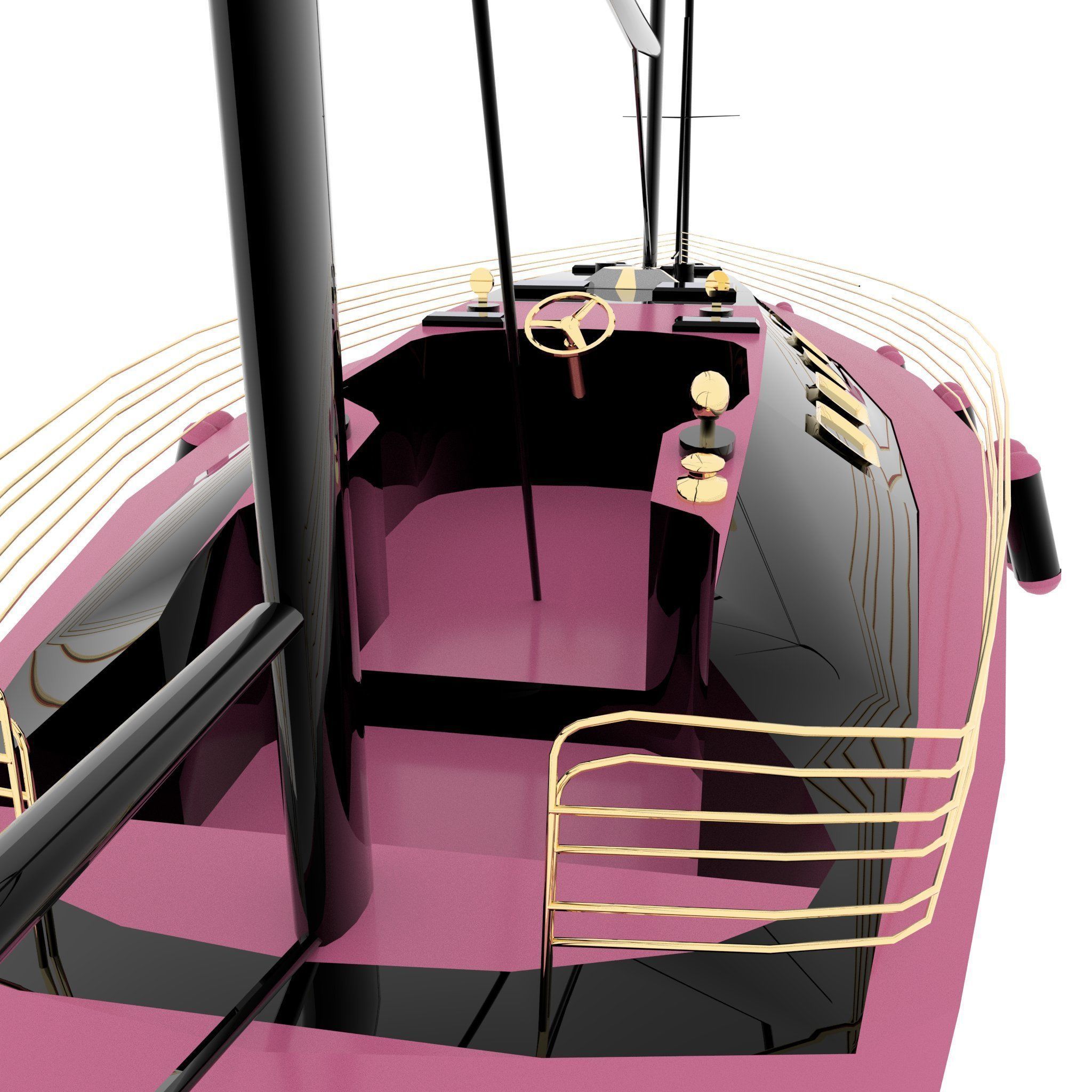 Luxury Yacht 3D model_10