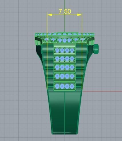 Ring in the form of a rolex watch N01199 3D print model_5