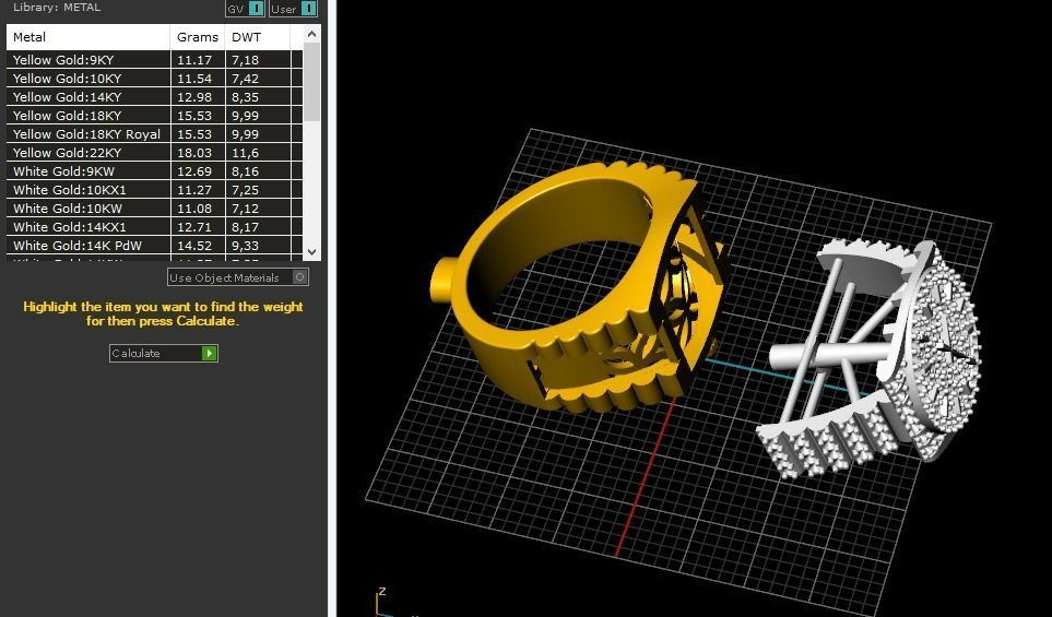 Ring in the form of a rolex watch N01199 3D print model_7