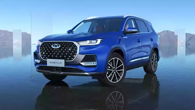 Chery Tiggo 8 Plus 2023 with interior 3D model