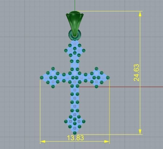 Beautiful Cross N01164 3D print model_4