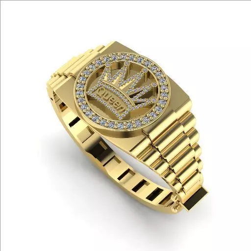 Bracelet queen N01158 3D print model_0