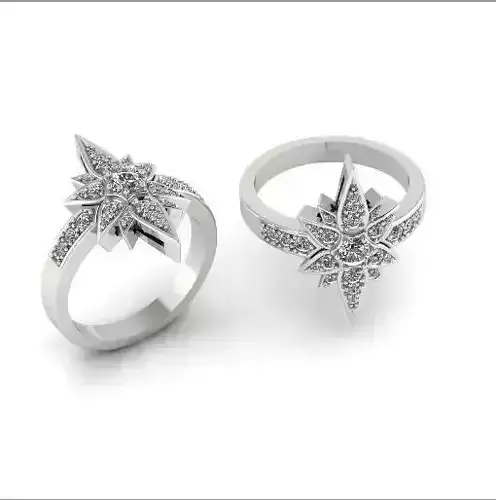 Beautiful womens ring with the look of a leaf N01155