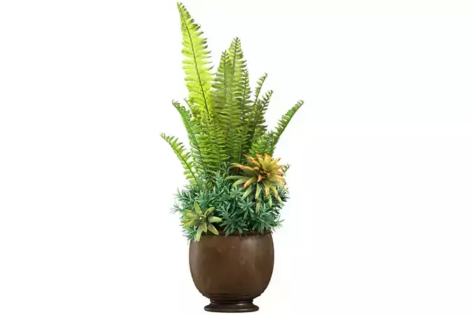 Container garden Flower composition in classic vase Patio  3D model