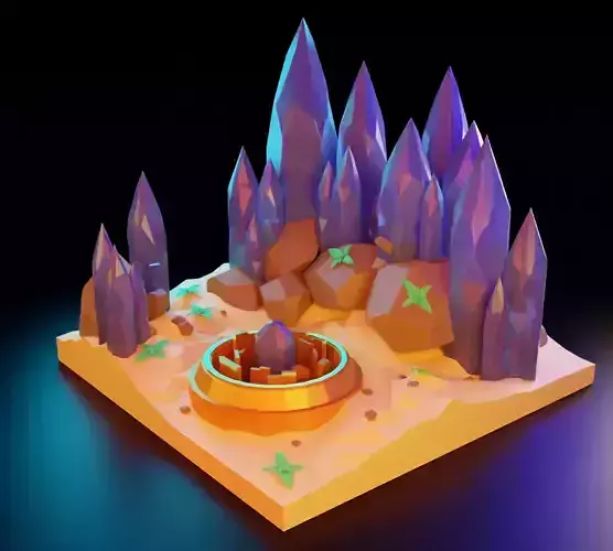 Crystal desert ladhaft 3D model