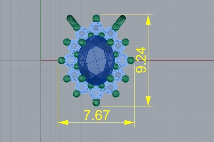 Pendant N011375 3D print model_5