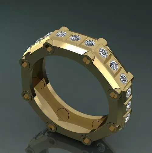 Geometric ring N011359 3D print model