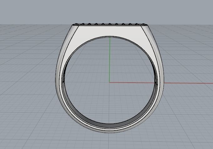 Man ring N011353 3D print model_3
