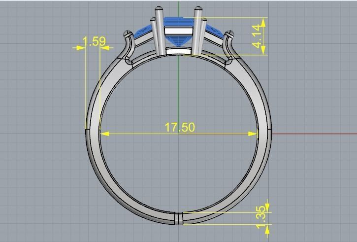 Ring N011352 3D print model_5