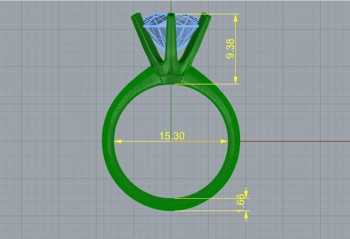 Soliter ring N011350 3D print model_6