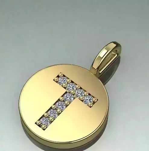 Pendant with the letter T N011348