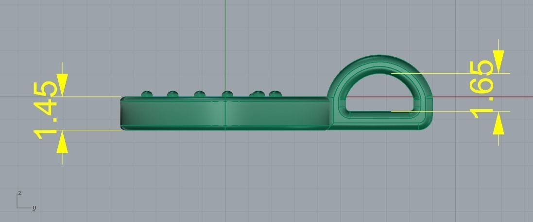 Pendant with the letter T N011348 3D print model_6