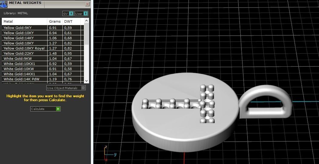 Pendant with the letter T N011348 3D print model_7