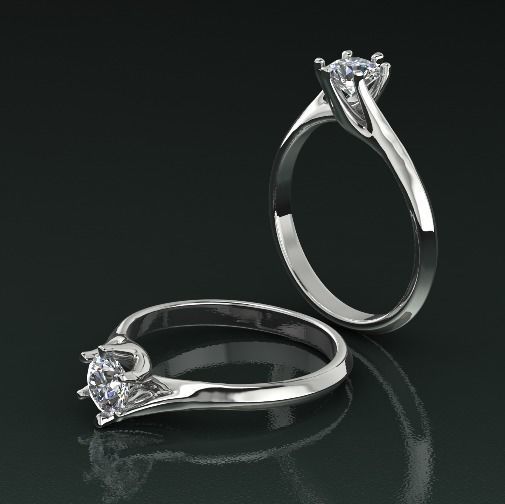 Soliter ring N011344 3D print model_1