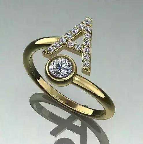 Ring with the letter A N011340