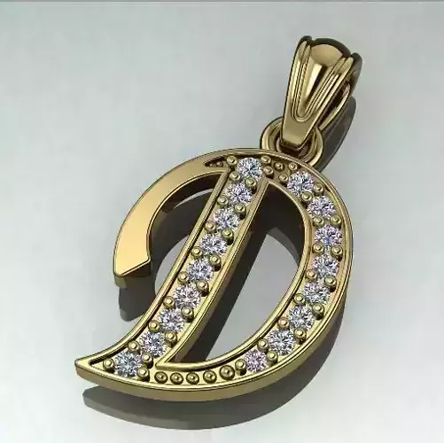 Pendant letter D N011417