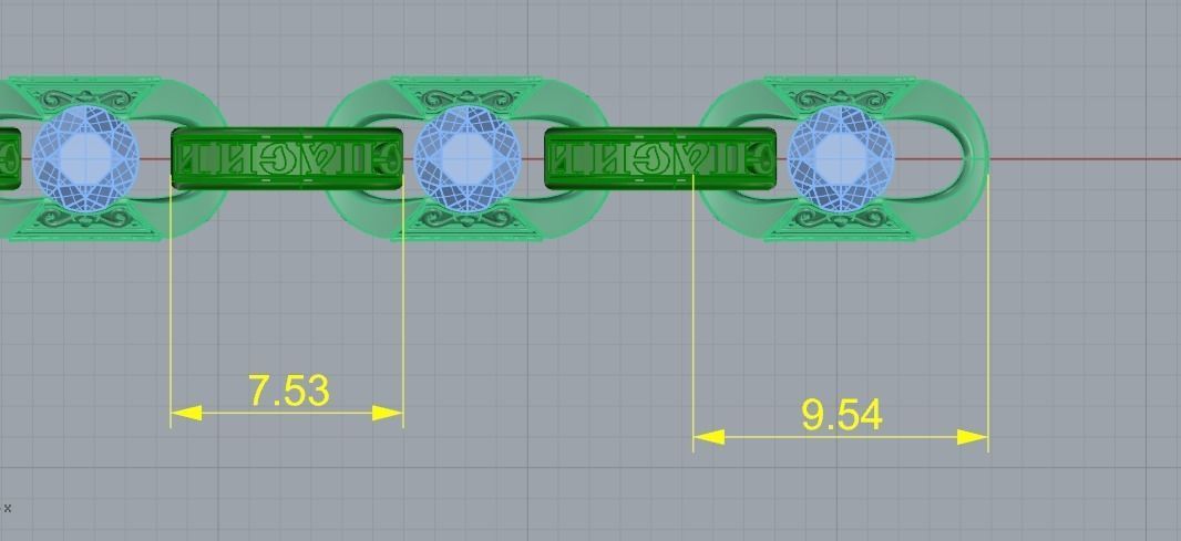 Chain N011414 3D print model_5