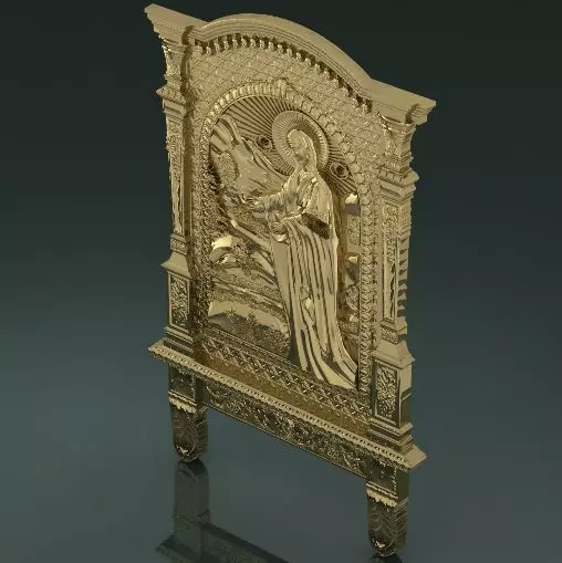 1403 Icon of the Mother of God N011403 3D print model_0