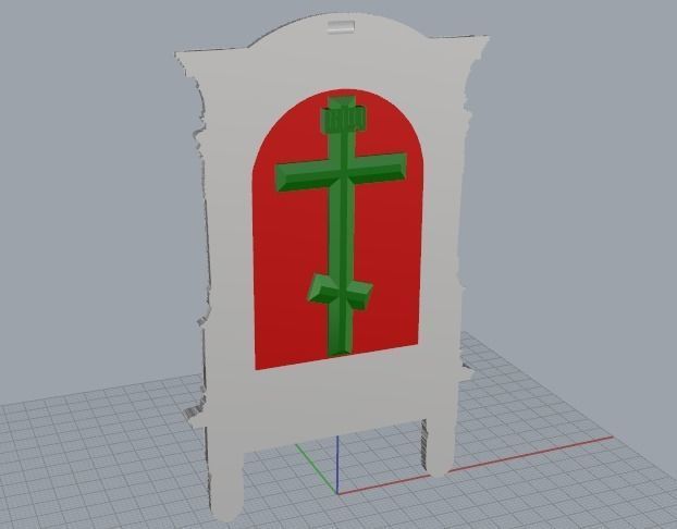 1403 Icon of the Mother of God N011403 3D print model_4
