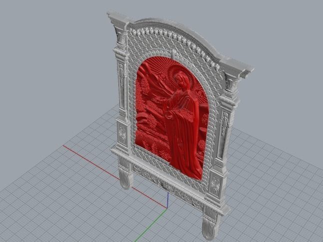 1403 Icon of the Mother of God N011403 3D print model_6