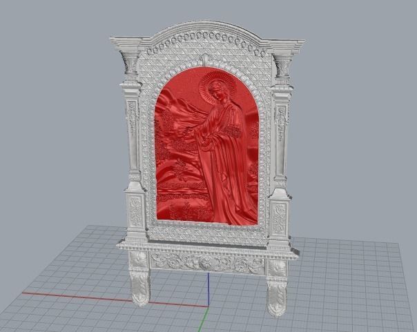1403 Icon of the Mother of God N011403 3D print model_3