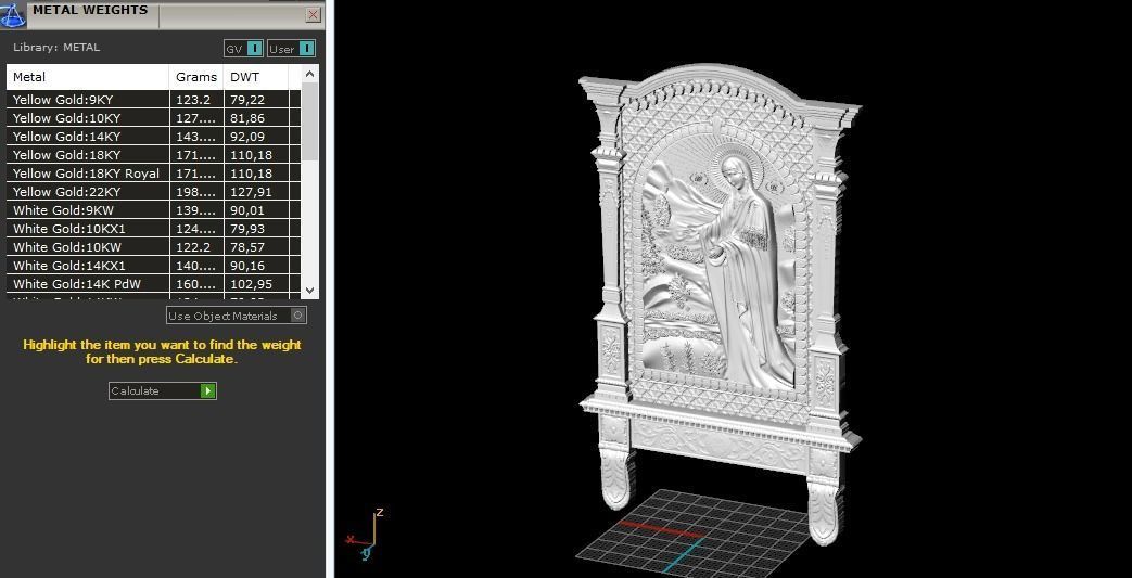 1403 Icon of the Mother of God N011403 3D print model_10