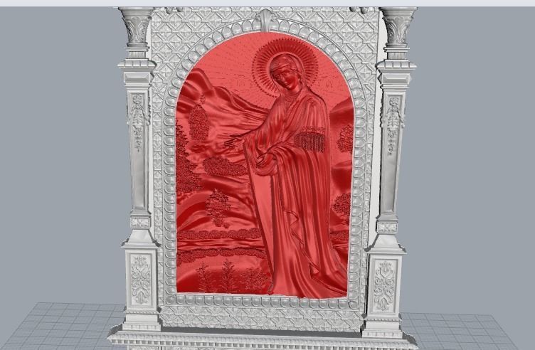 1403 Icon of the Mother of God N011403 3D print model_7