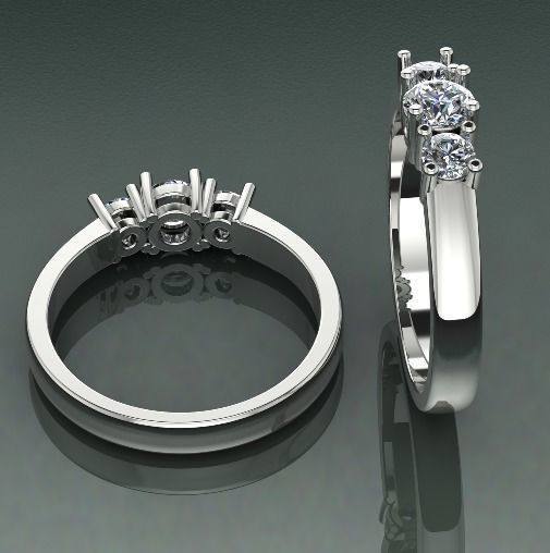 Soliter ring N011400 3D print model_1