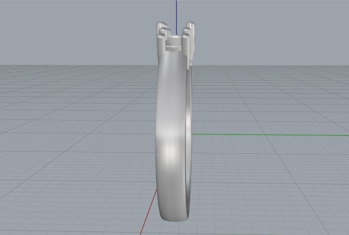 Soliter ring N011400 3D print model_3