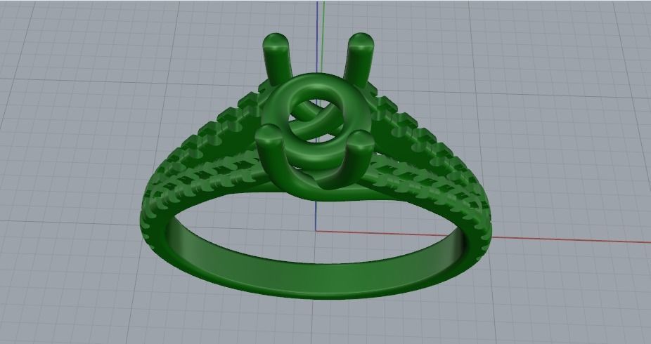 Soliter ring N011391 3D print model_4