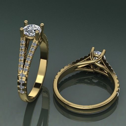 Soliter ring N011391 3D print model_1