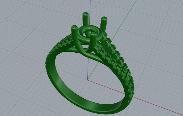 Soliter ring N011391 3D print model_2