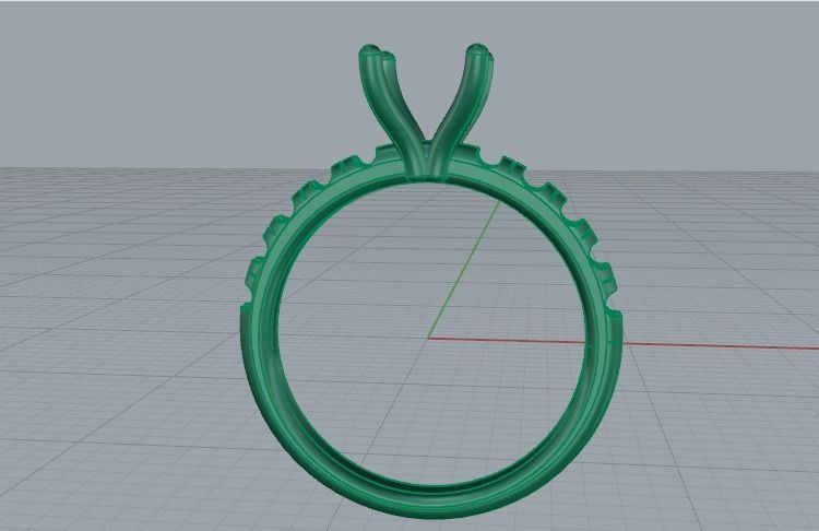 Soliter ring N011387 3D print model_3