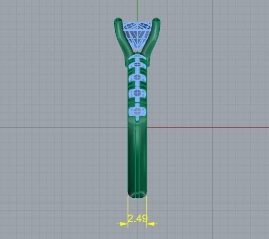 Soliter ring N011387 3D print model_7