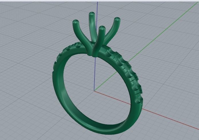 Soliter ring N011387 3D print model_2