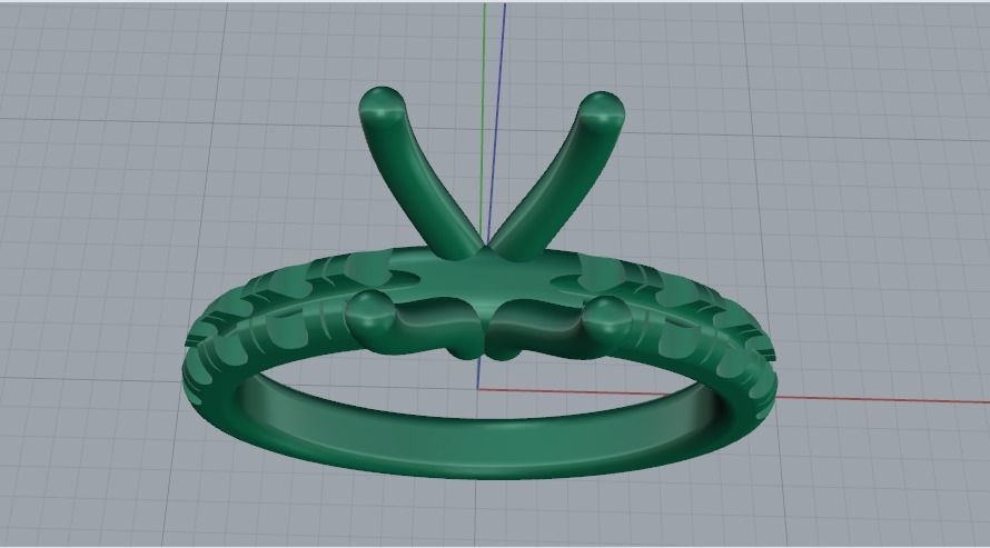 Soliter ring N011387 3D print model_4