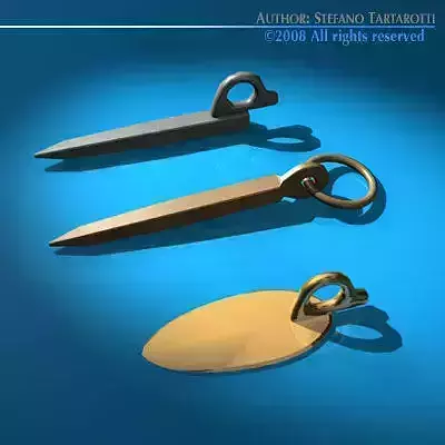 Climbing pitons 3D model