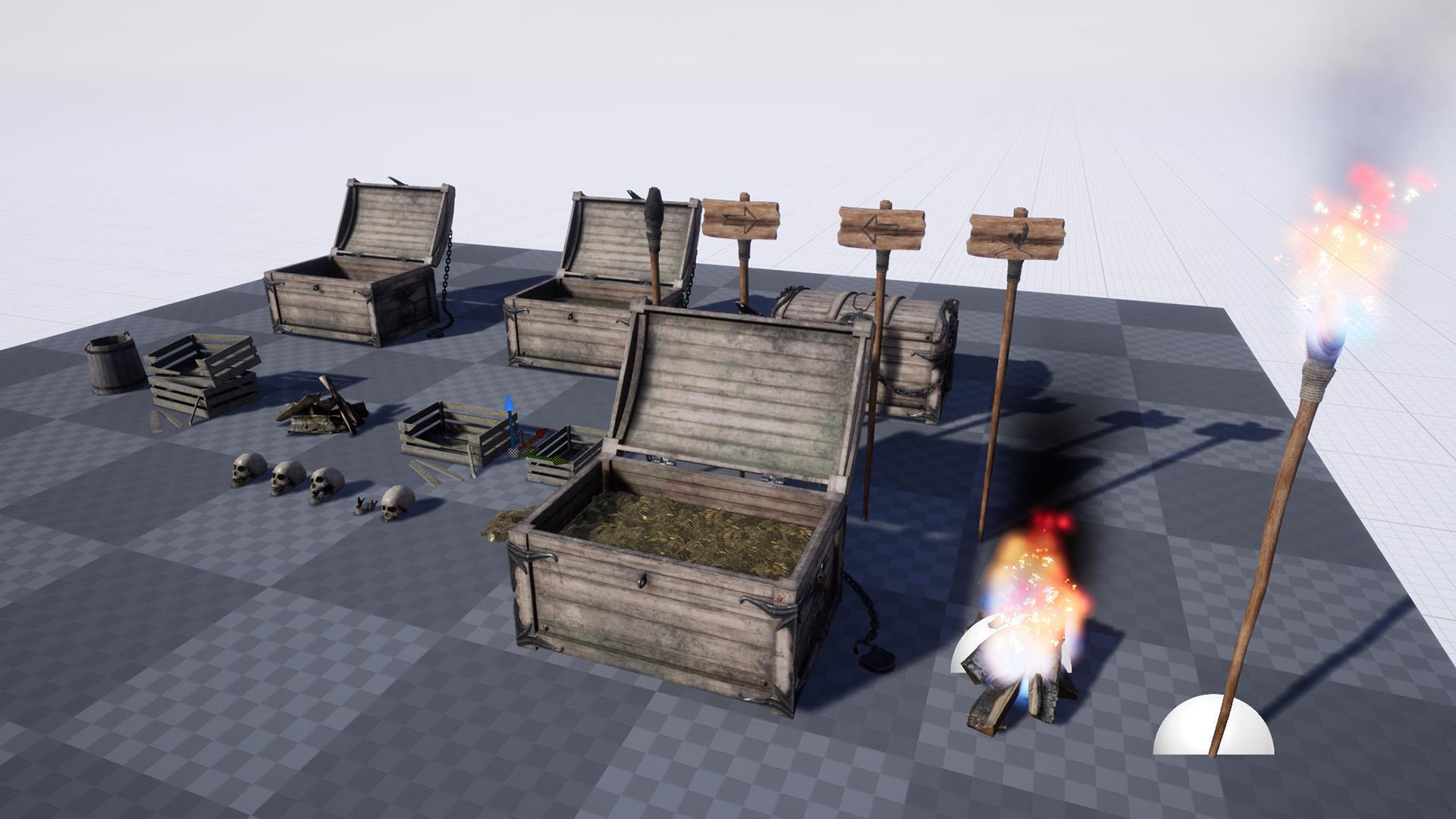 Treasure pirates Set 1 Low-poly 3D model_6