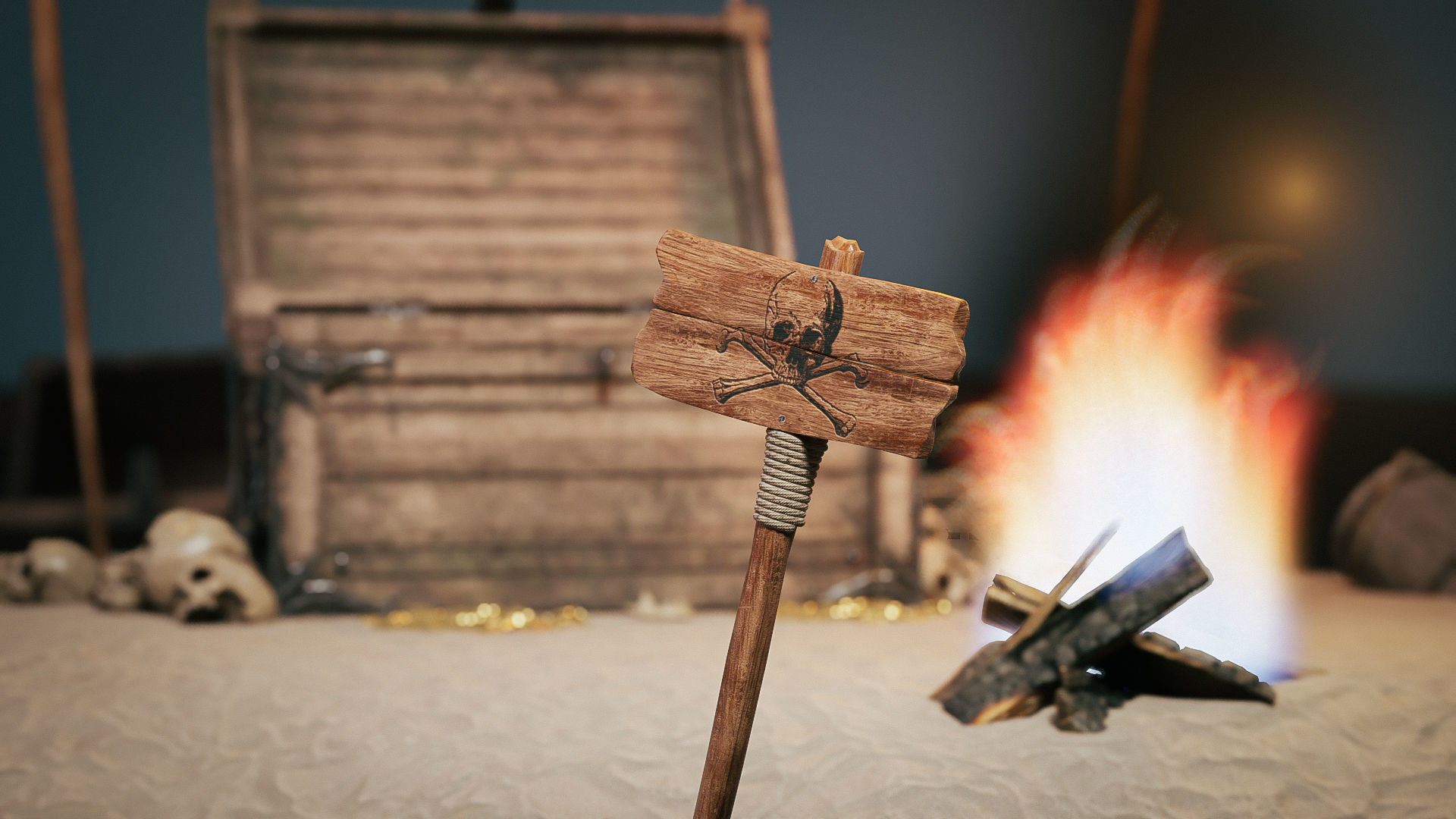 Treasure pirates Set 1 Low-poly 3D model_4