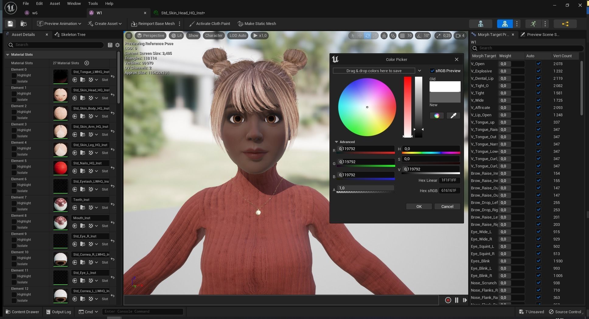 Girlfriend stylized toon girl 3D model_22