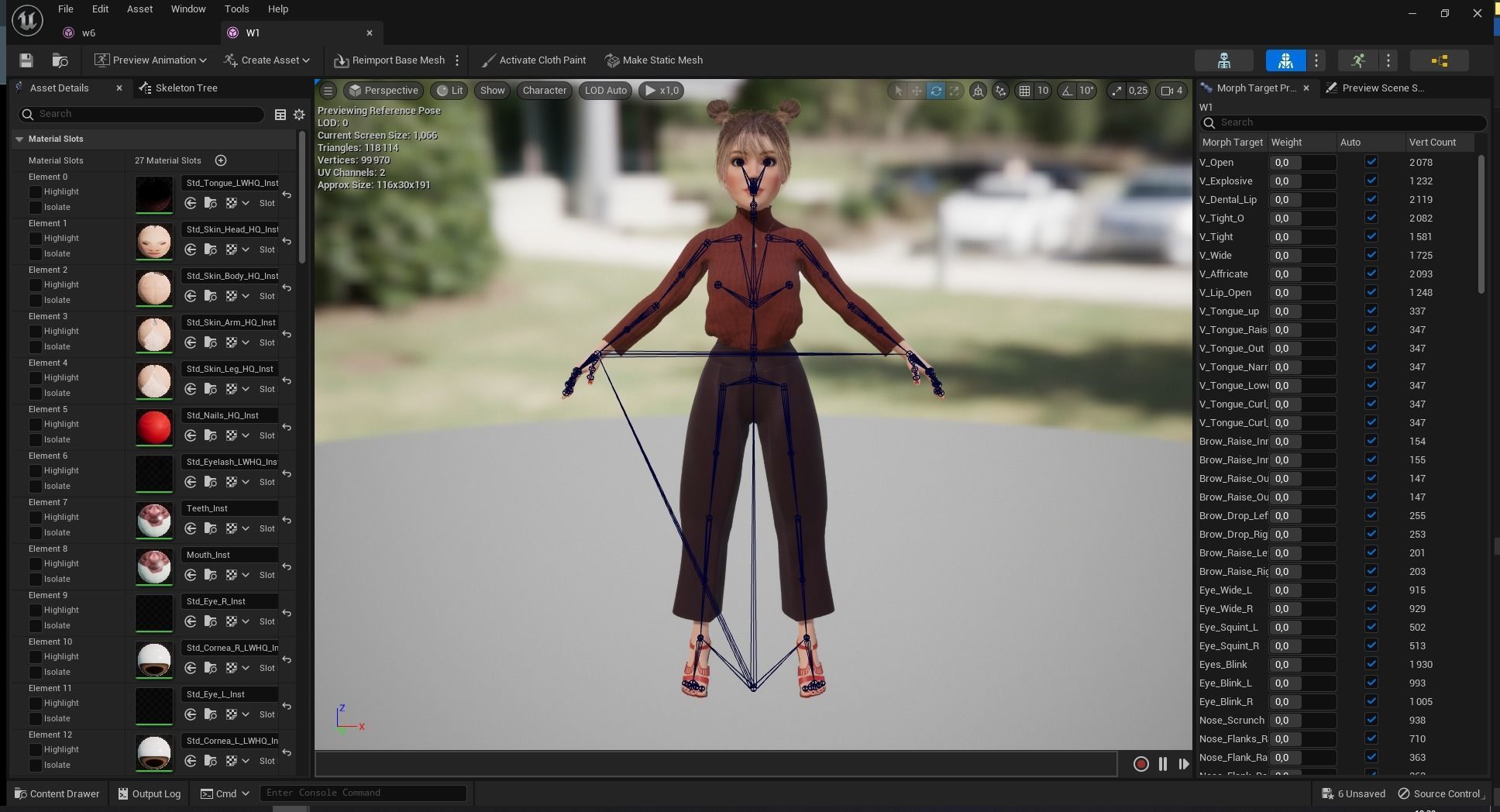 Girlfriend stylized toon girl 3D model_21