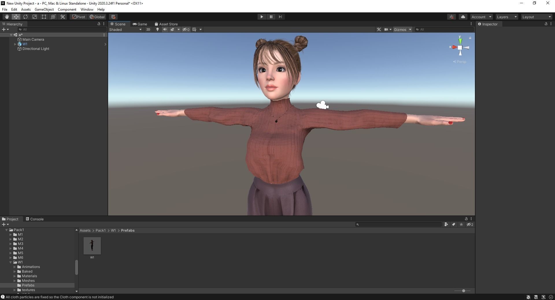 Girlfriend stylized toon girl 3D model_26