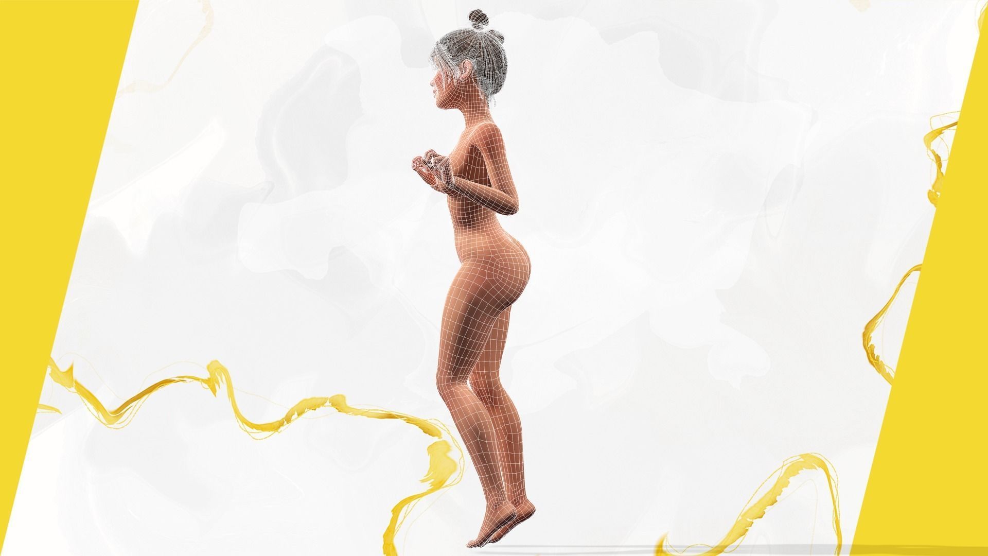 Girlfriend stylized toon girl 3D model_31