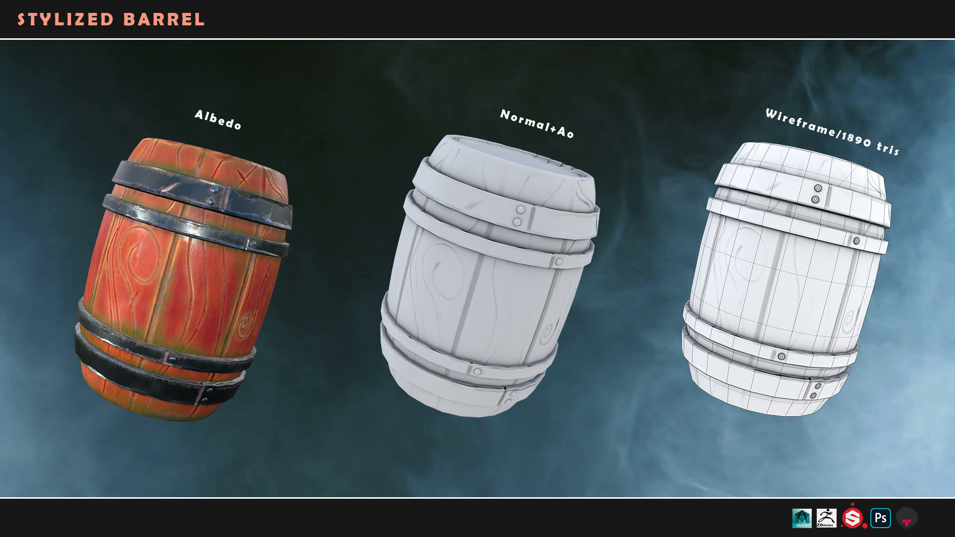 Stylized 3D Low Poly Game Model Low-poly 3D model_1