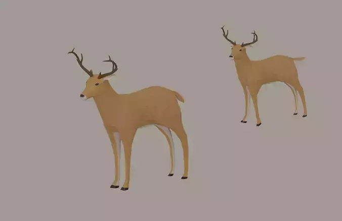 Deer model Low-poly 3D model