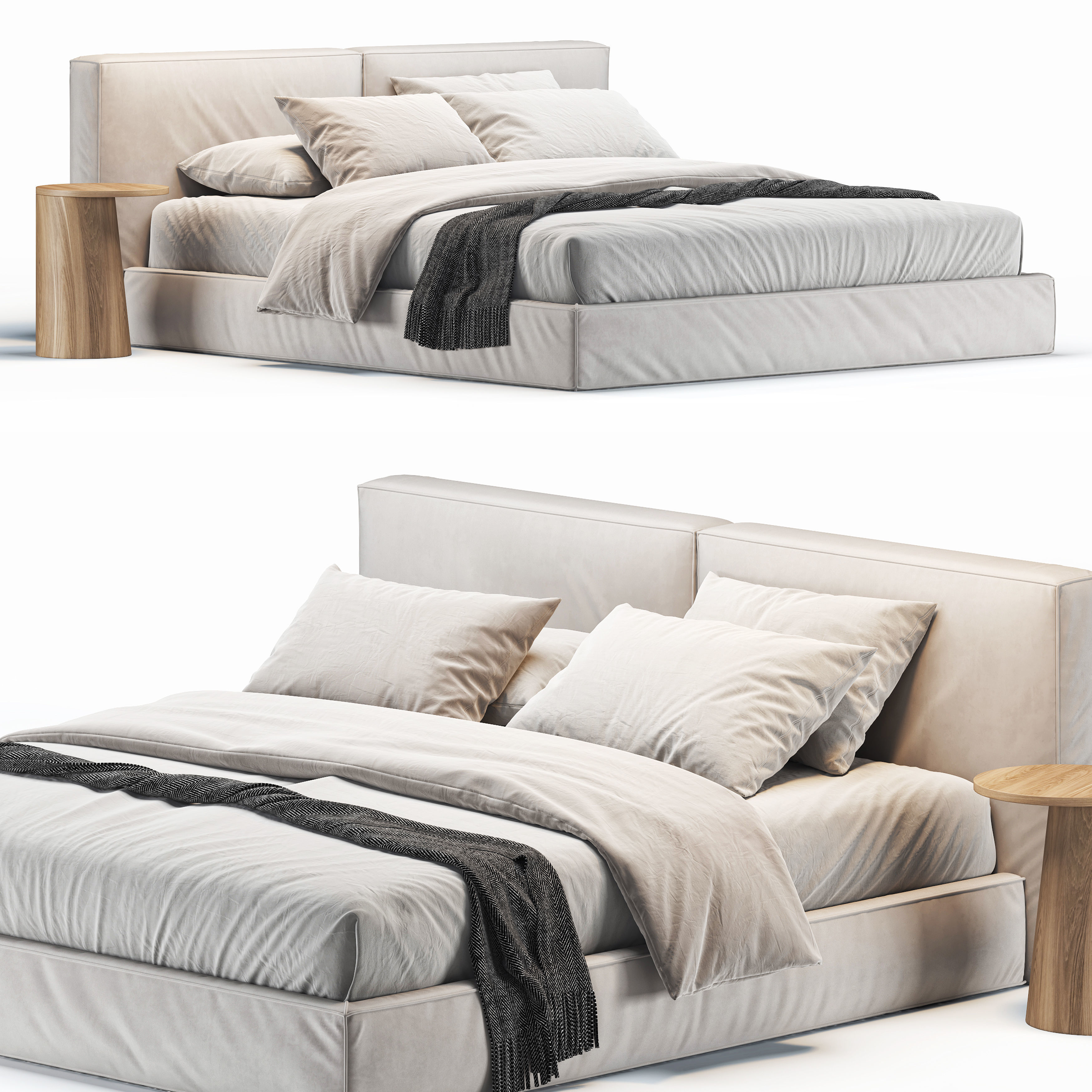 Flann2 Bed 3D model_2