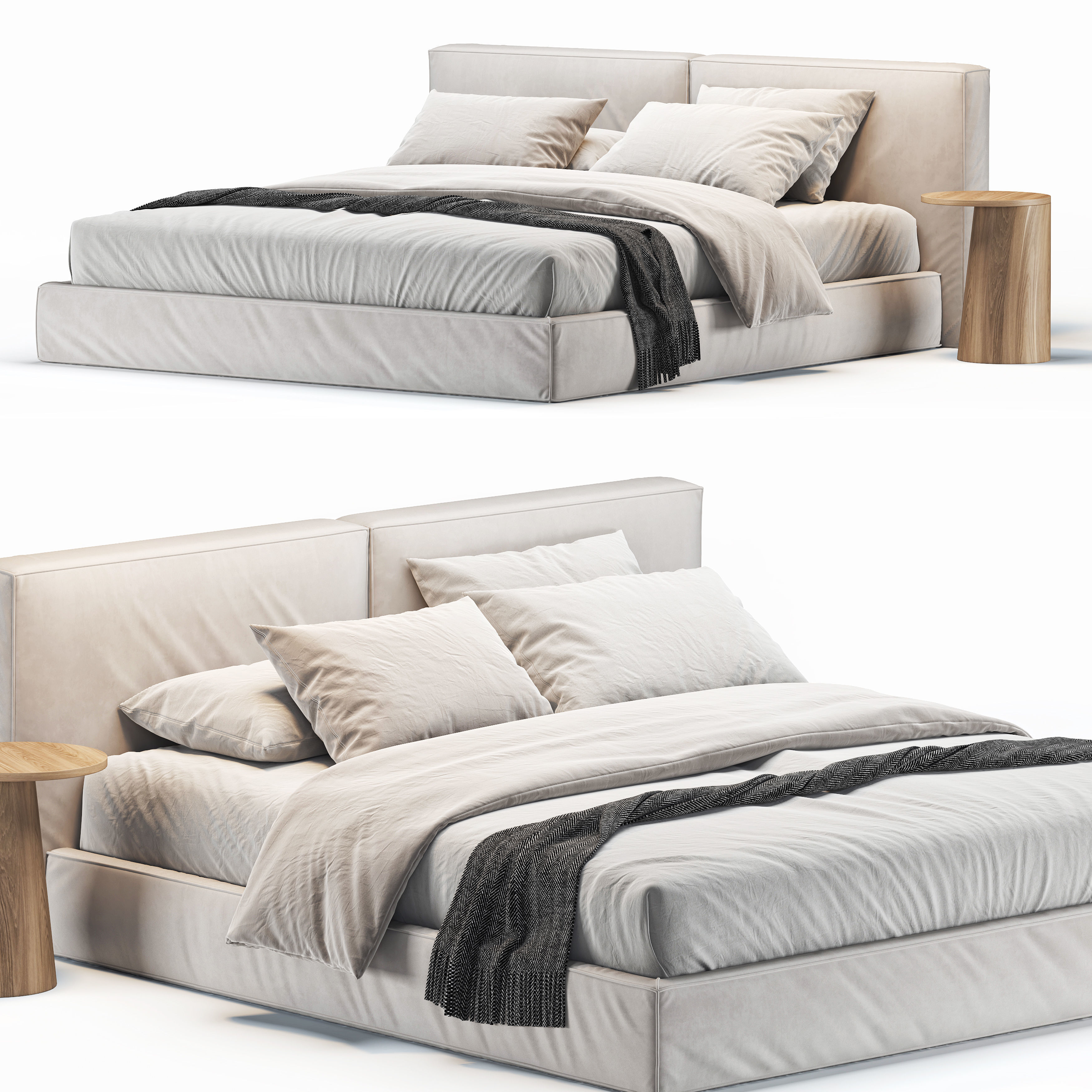 Flann2 Bed 3D model_1