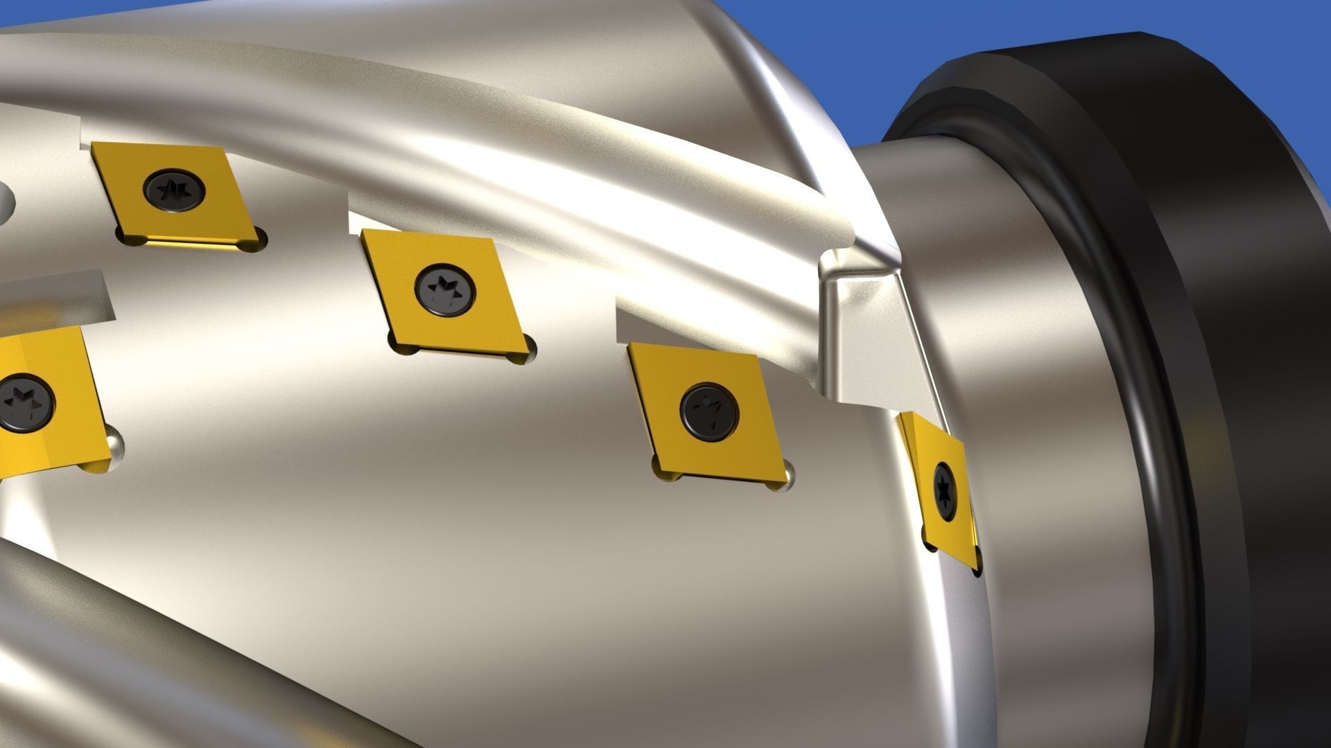 Milling tool head Free 3D model_9