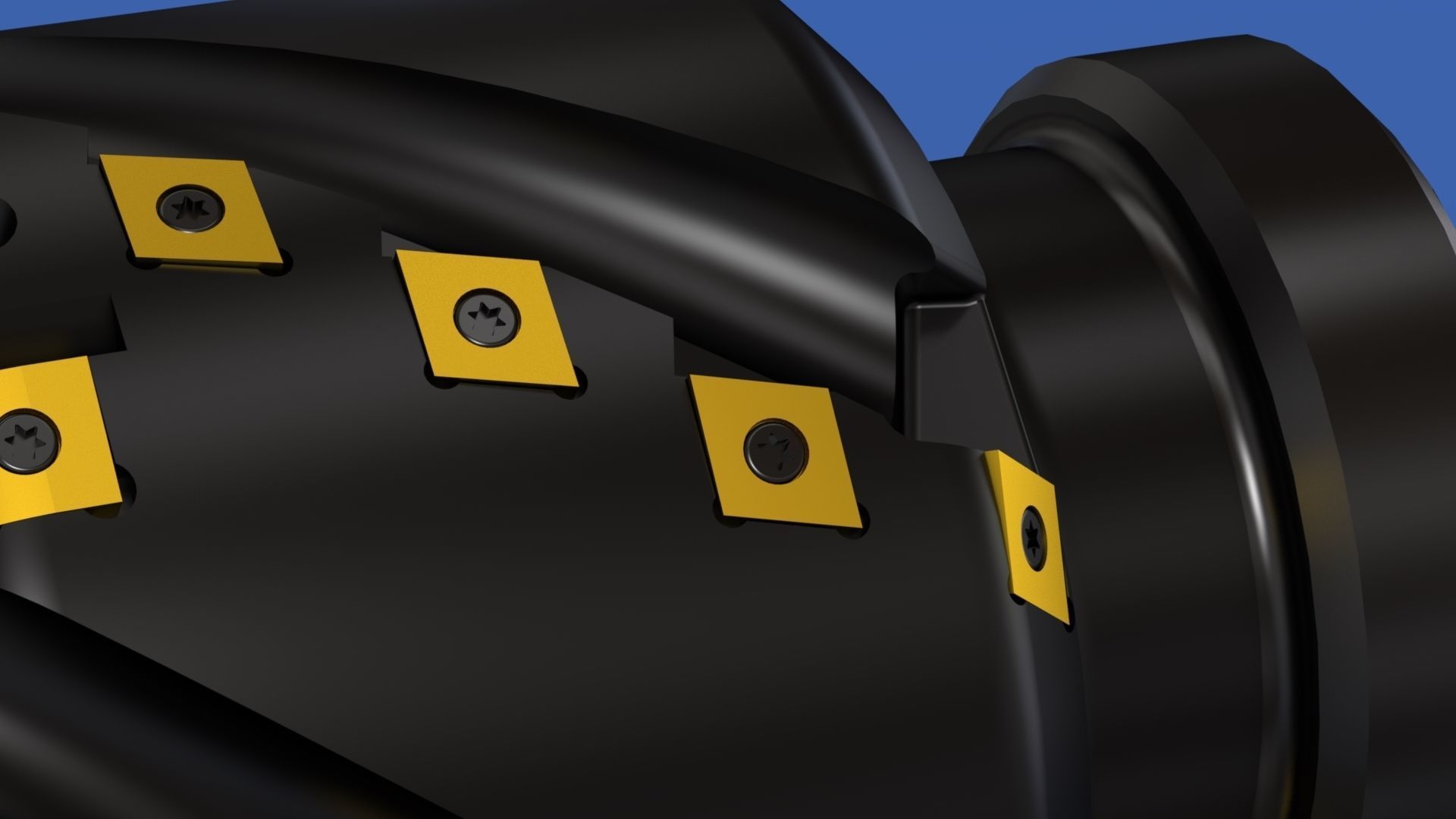 Milling tool head Free 3D model_8